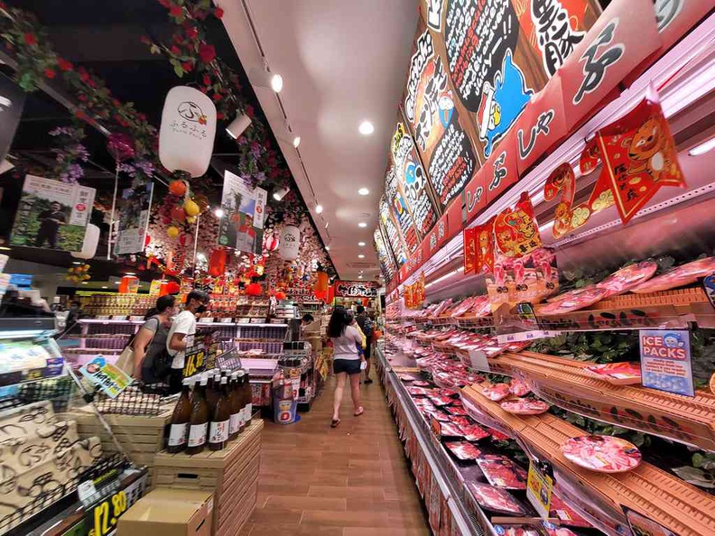 Shabu sahbu counter at the supermarket sector