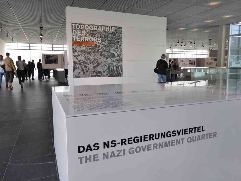 The interior of the Topography of terror exhibition