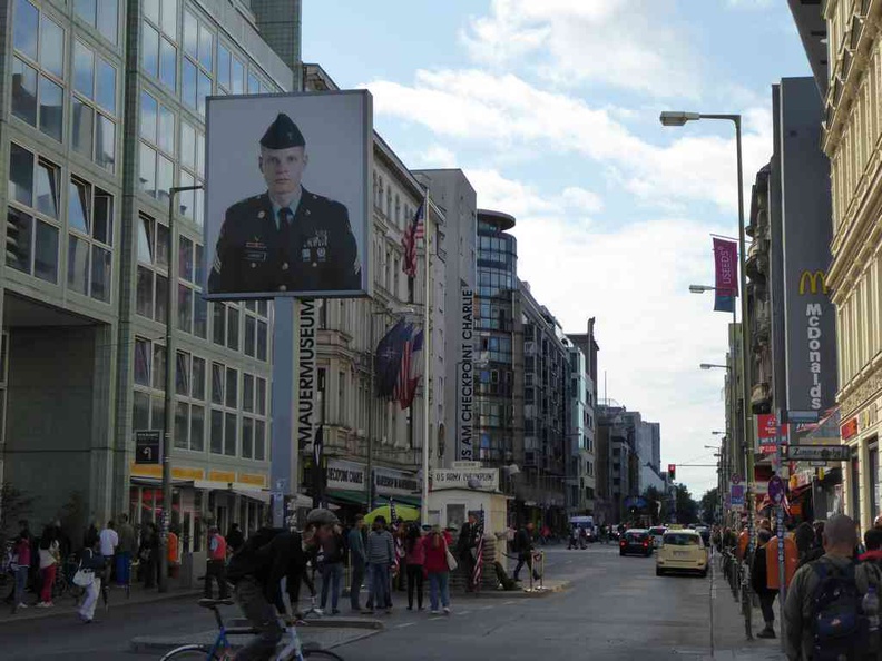 Checkpoint charlie a spot representing the separation of East and West during the Cold war