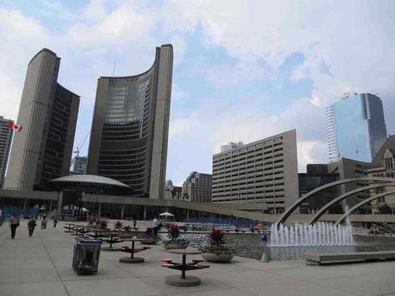 The Toronto Sign at Nathan Phillips Square in Toronto Canada