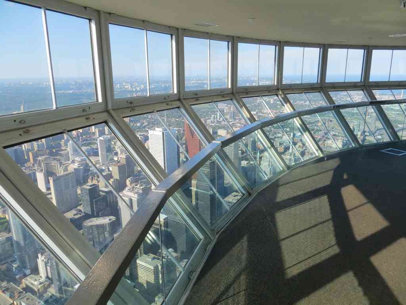 The lower enclosed observation deck with a 360 degree views all round