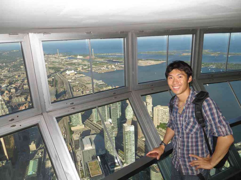 On the deck of the CN Tower
