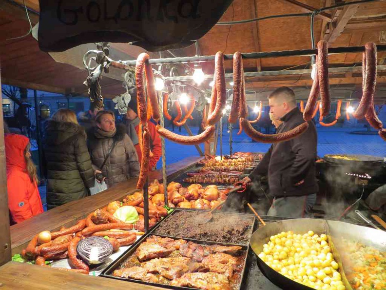 Krakow City Food served at the market. The square is always buzzing and a place of commerce
