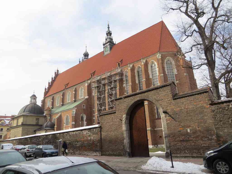 Corpus Christi Basilica grounds in the Krakow City old town