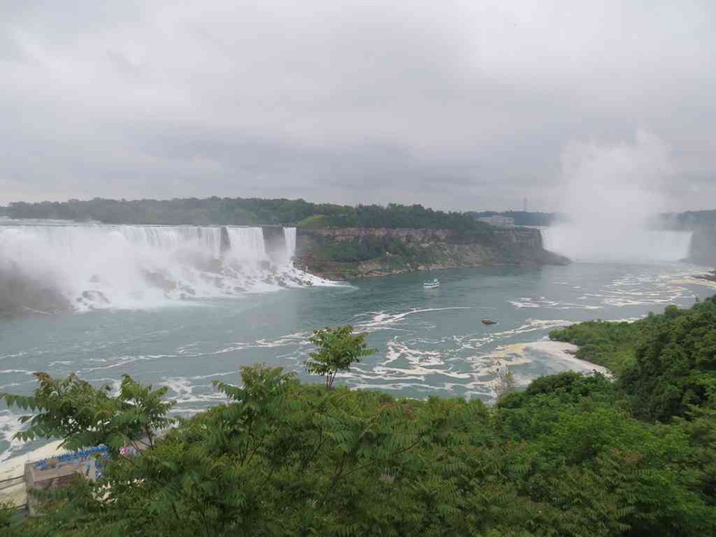Both waterfalls along the Niagara River