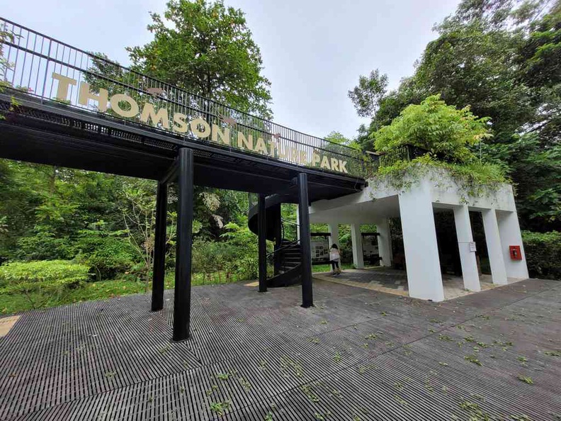 Nature park lookout structure at the Thomson Nature Park Main Entrance along Upper Thomson road