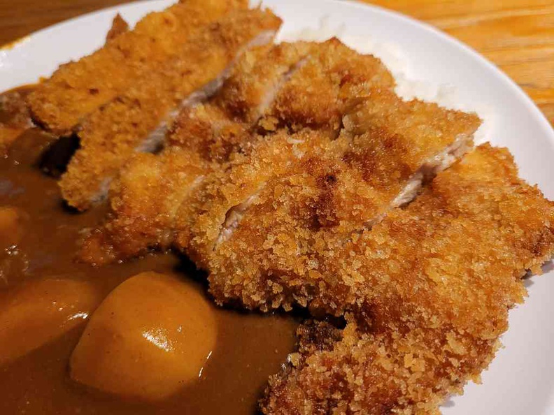 Single meal serving of their chicken katsu curry