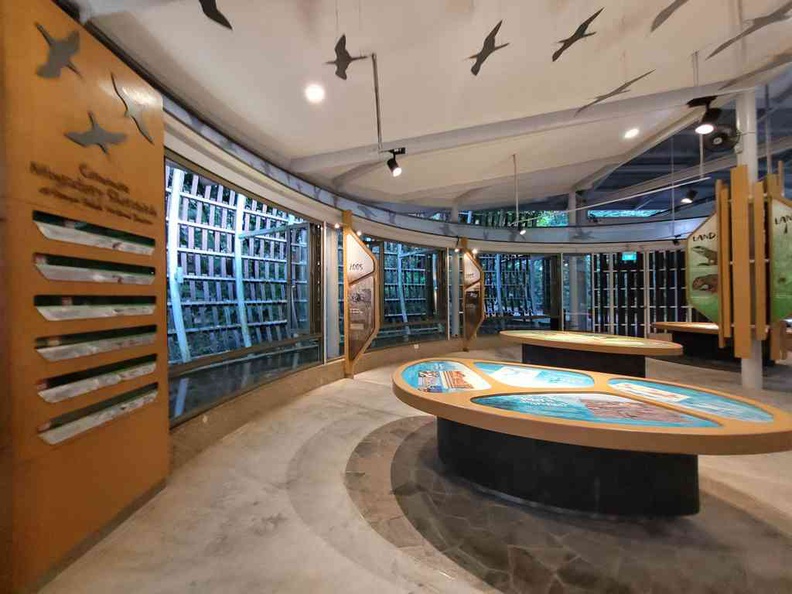 The Sungei Buloh nature gallery exhibition at the Wetlands Center covering Singapore's green journey and formation of parks