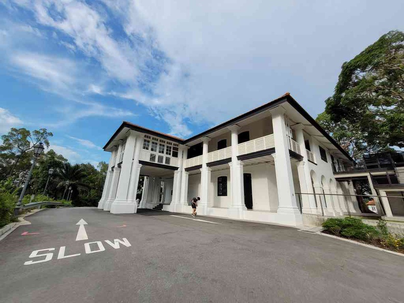 The botanical art gallery building, similarly built into a renovated colonial bungalow