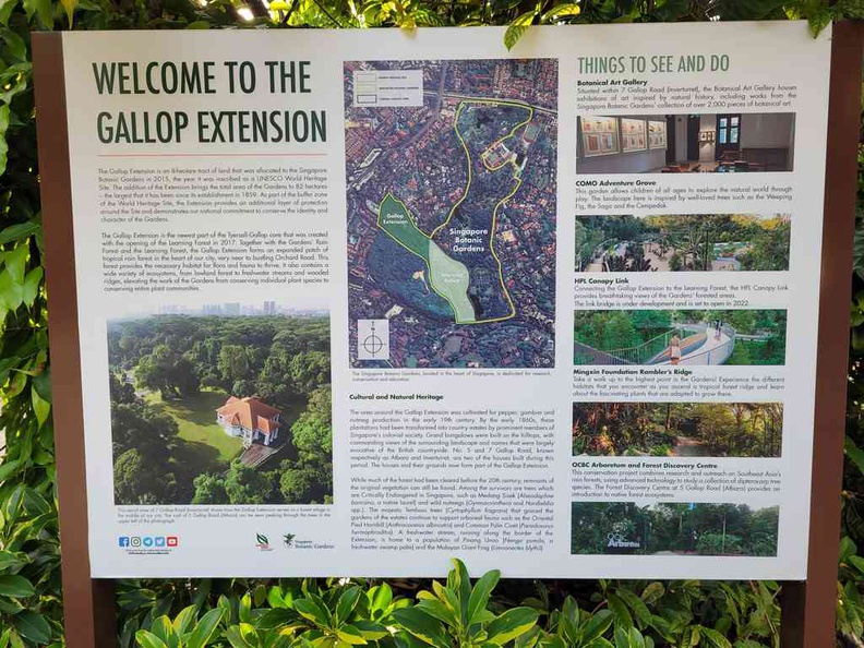 Informatics board detailing the highlights of the gallop extension