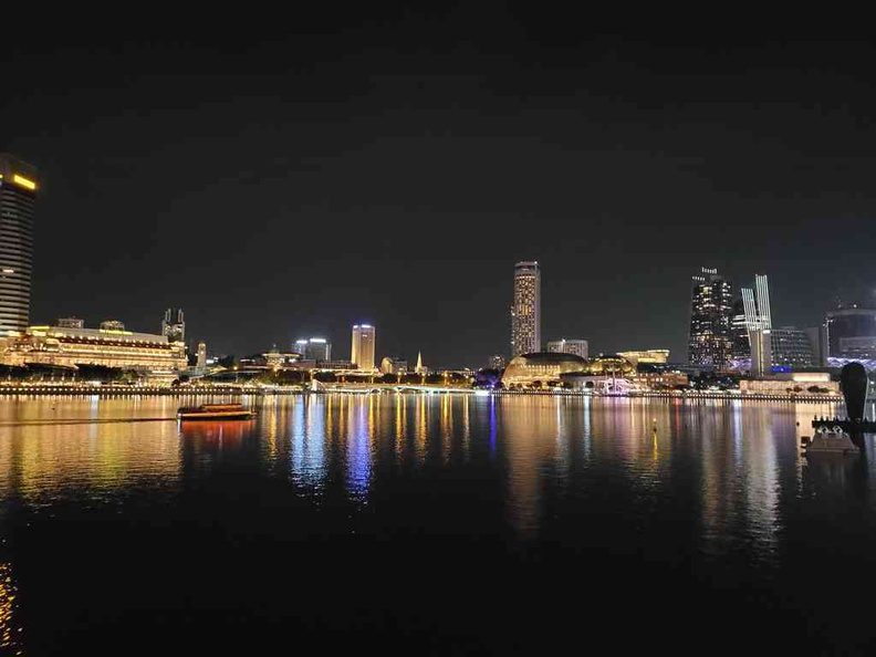 View of the Marina Bay reservoir from the store broad walk bridge