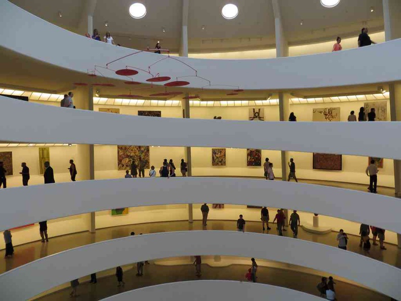 The museum central spiral walkway serving all the galleries
