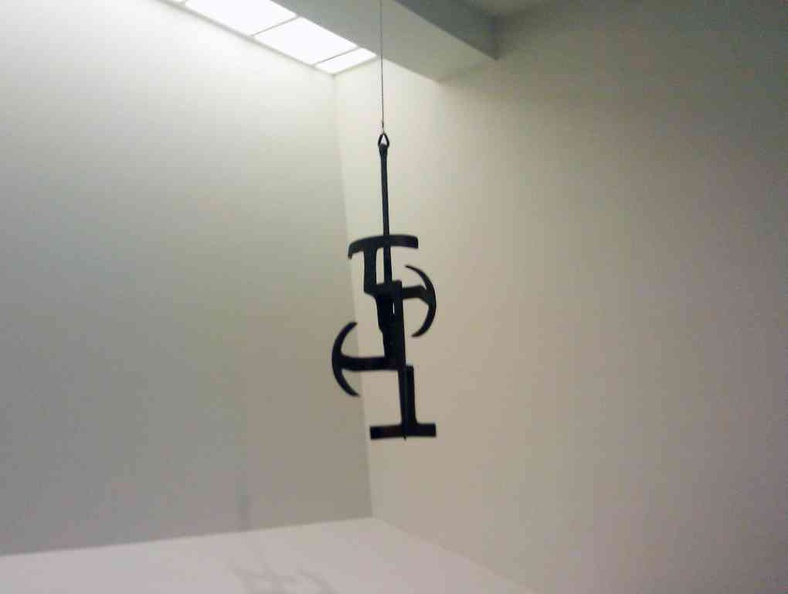 Peculiar hanging sculptures at the Guggenheim Museum