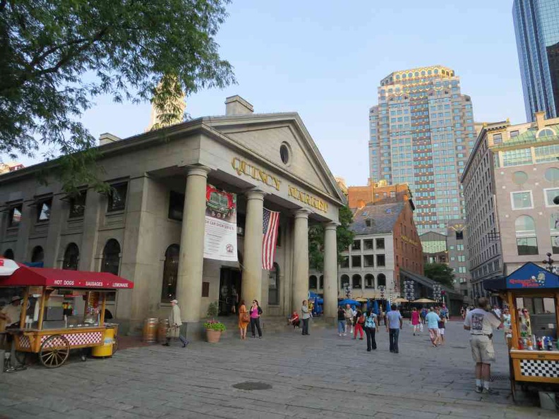 The downtown Quincy Marketplace is a great place for a mid-day lunch