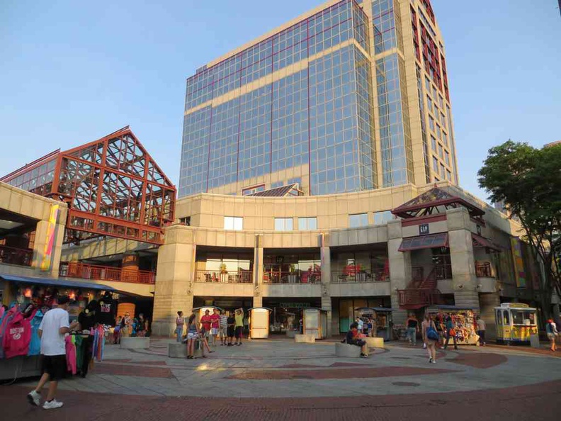 The shopping arcade and shopping streets in central Boston