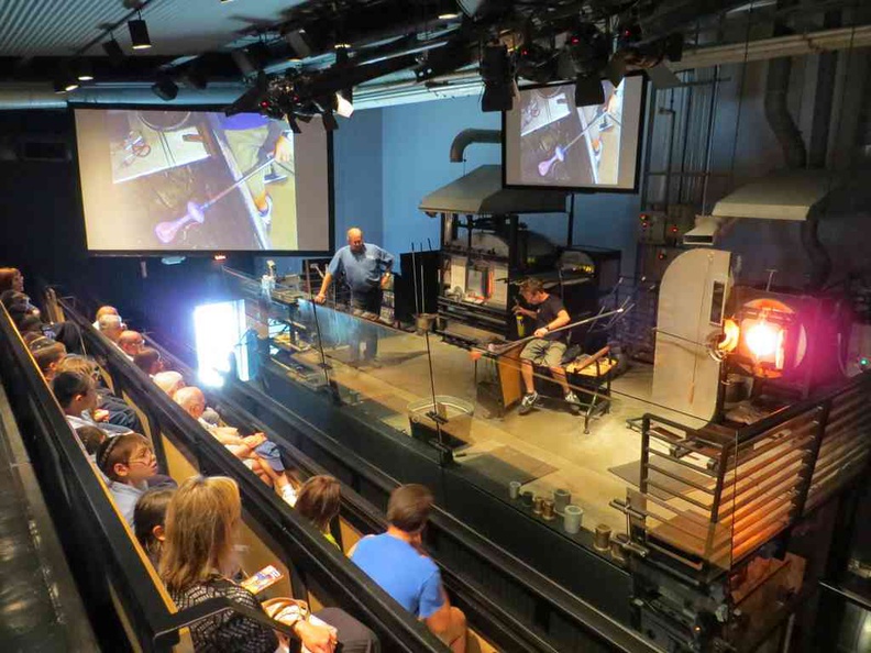 Glass making demos performed daily to museum visitors