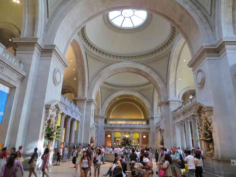 The vast lobby and entry hallway of the New York Metropolitan Museum of Art