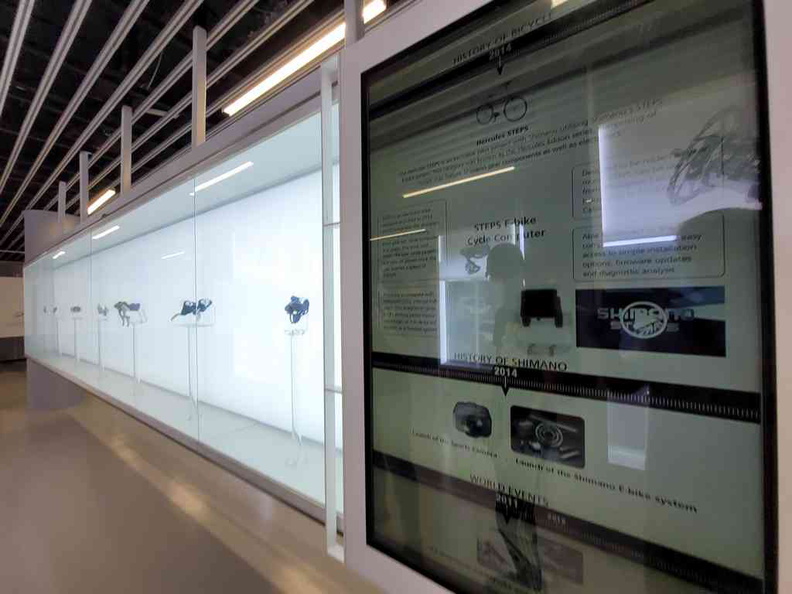 The museum informatics display screens which changes its content as you slide over a new item of interest