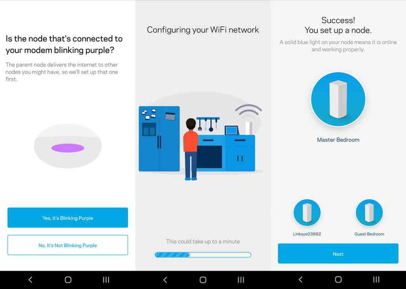 Setting up a AX5400 Atlas Pro 6 node via the rather user-friendly Linksys Mobile App