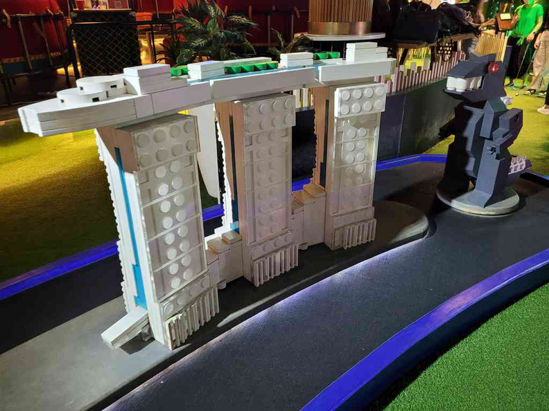 A Lego version of the Marina Bay Sands local course, themed after Singapore landmarks