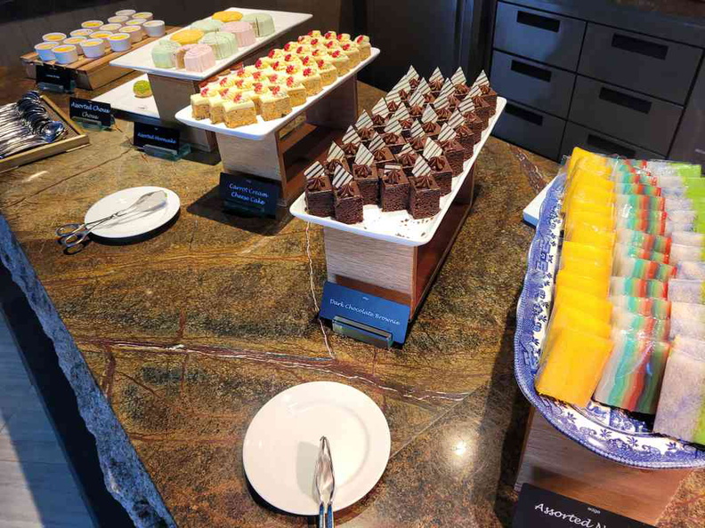 Edge Pan pacific buffet desert and fruits section. The selections are impressive with pudding, ice cream and fondue (not pictured)