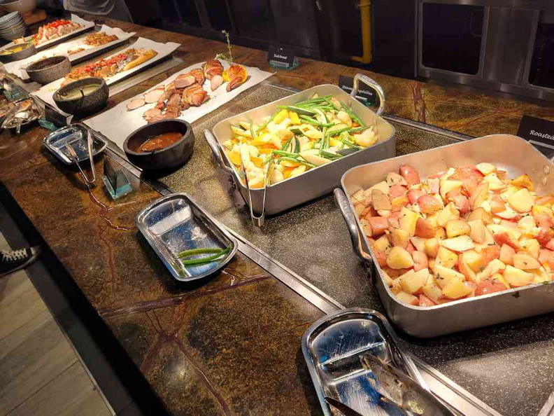 The Asian selection is one of the larger offerings here at the international buffet