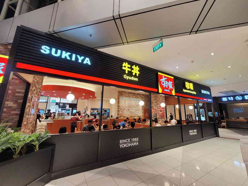 Sukiya storefront at Suntec City mall