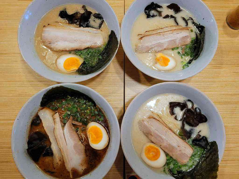 Suparakki Ramen range of bowl selections with differing broth choices