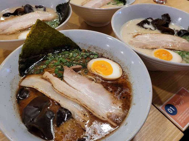 Suparakki Ramen dine-in with a selection of Ramen bowls