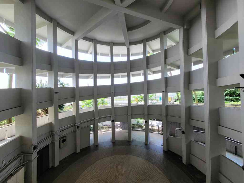 The interior structure and spiral of the Jurong Hill tower