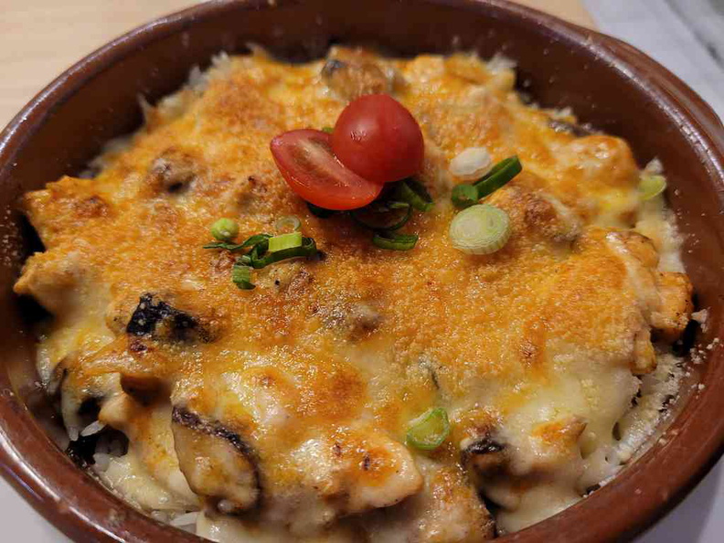 Salmon and Mushroom baked rice $14.50