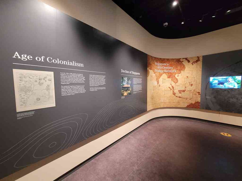 The Heritage gallery starting with a history showcase with the Age of colonialism
