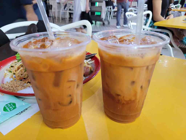 Thai milk tea. It is the real deal, overly sweet and full of flavour