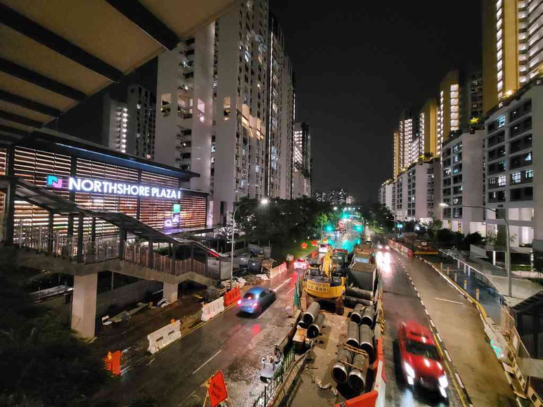 Northshore plaza bridge connecting the two plaza malls together running over a street