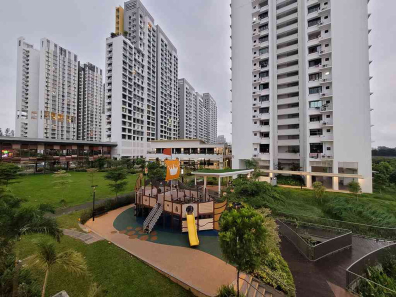 A fitting sea-themed ship playground at the nearby Northshore HDB estate by the coast