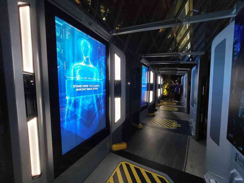 Avatar simulation terminals on the forest ground floor by the conservatory Orchid Garden area