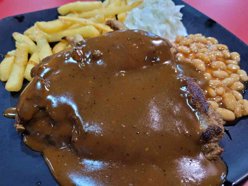 Chicken Chop with brown sauce