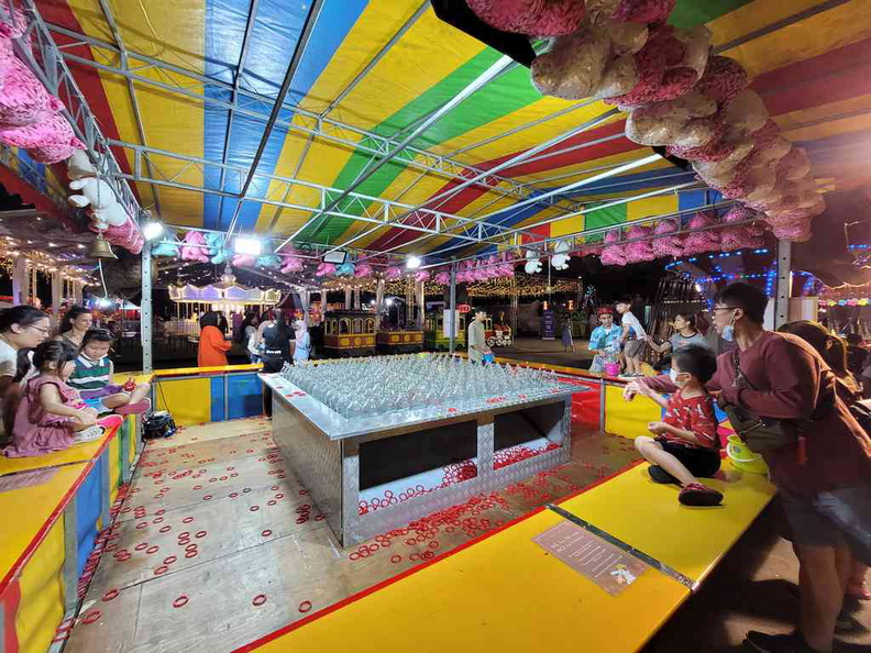 Ring toss is a popular fixture in any fairground carnival