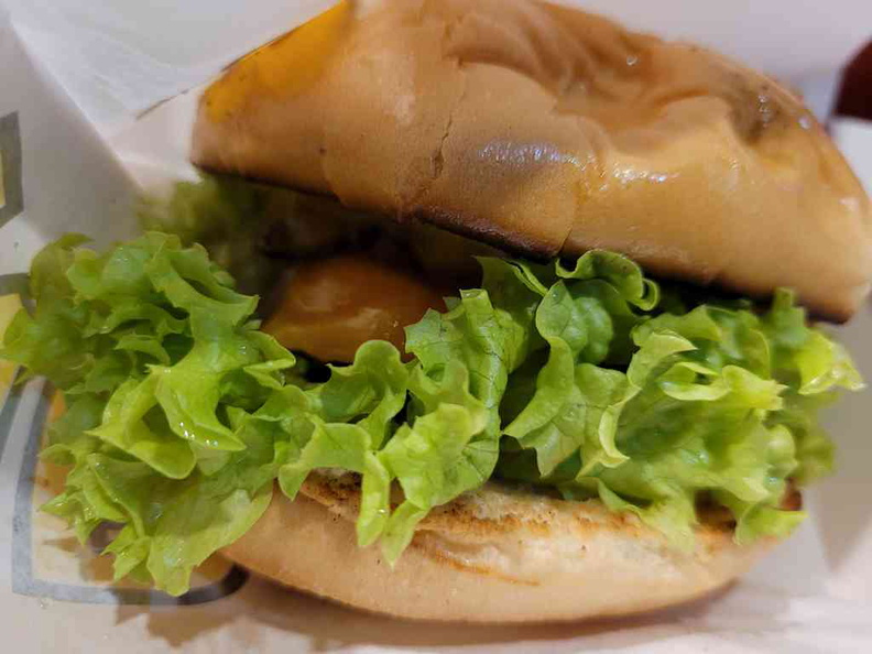 NBCB beef Cheeseburger ($11.90), served with fresh lettuce