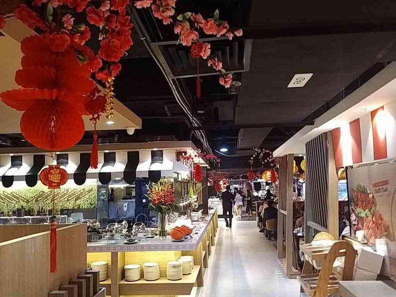Buffet Town at Raffles City restaurant interior in the basement food street of the mall