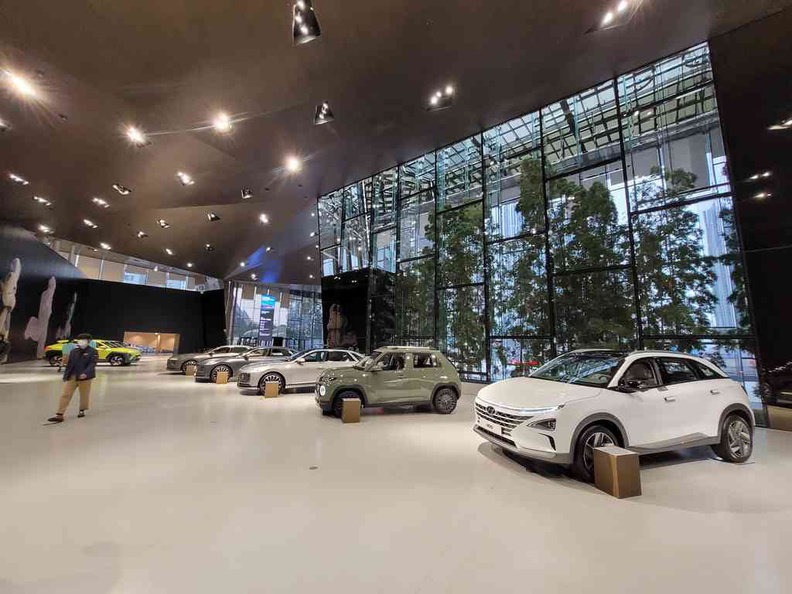 Hyundai Motorstudio Car showroom interior.