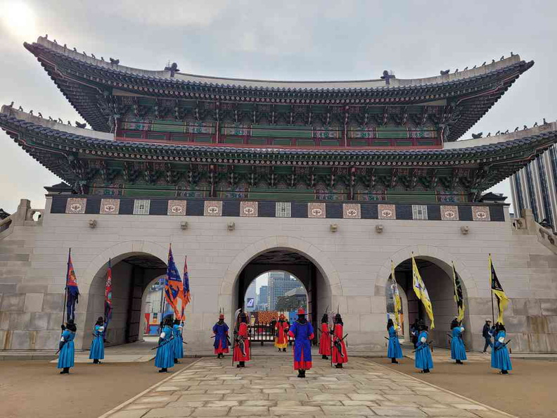 Palace change of guard parade conducted daily in afternoons.