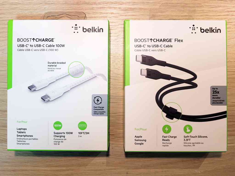 Belkin range of compatible quick charge cables to pair with your BoostCharge chargers