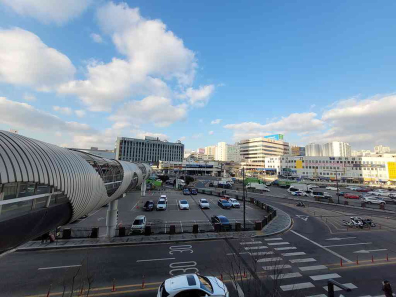 View of the district from the linking pedestrian bridge