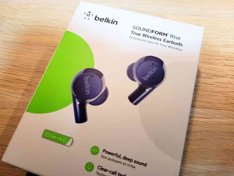 Belkin SoundForm Rise exterior packaging in sustainable cardboard