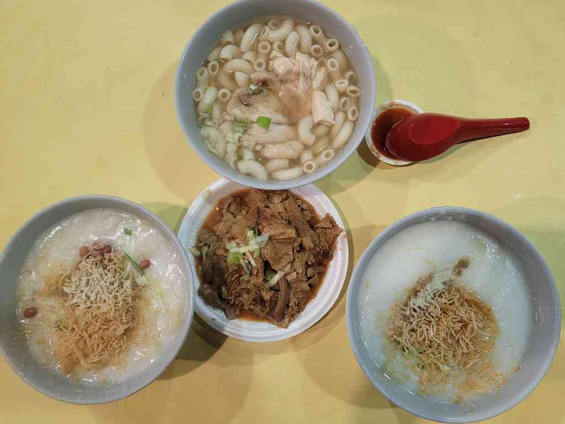 The spread here at Fei Lou Porridge