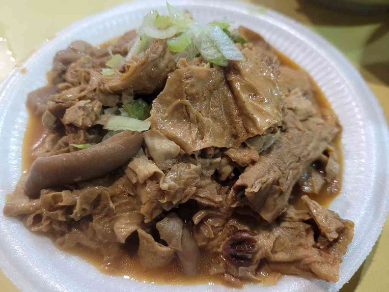 Sides of beancurd skin and pork offals