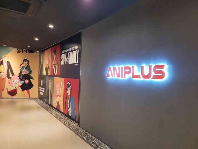 Aniplus anime merchandise store at Hapjeong within the Hongdae university town district