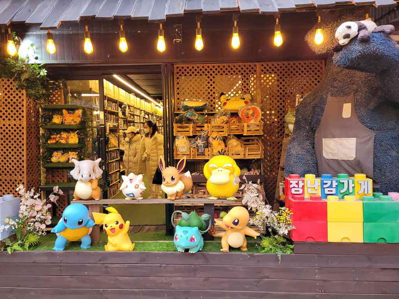 Seoul Pop culture Pokemon-themed store at Changsindong Stationary street