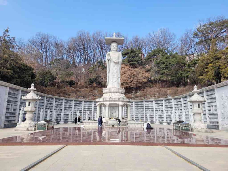 Giant Buddha statue, a highlight within the Bongeunsa Temple grounds